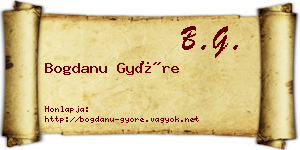 Bogdanu Györe névjegykártya